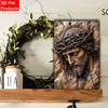 [1 szt. Bohemian Jezusa Sztuka Ścienna] Bohemian Chrystus Ukrzyżowanie Dekoracyjna Tablica - 1 szt. Aluminiowa Sztuka do Zawieszenia na Ścianie