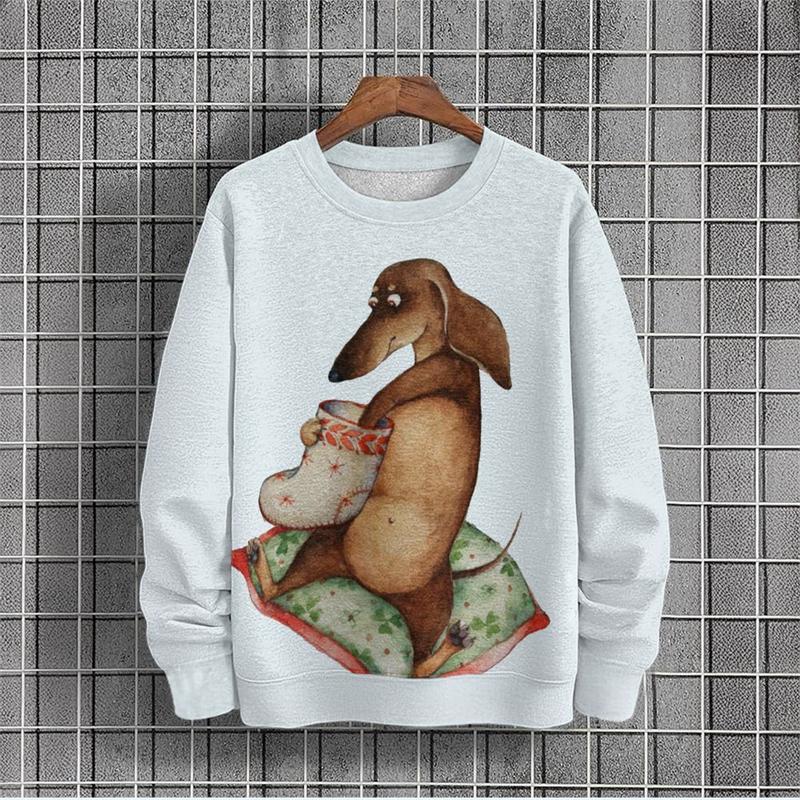 Autumn Funny Dachshund Graphic 3D Printed Hoodies Fashionable Casual Sports Long Sleeved Women's Hoodies