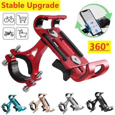 360 Drehbarer Metall Motorrad Fahrrad Handyhalter Aluminiumlegierung Rutschfeste Halterung Unterstützung GPS Clip Fahrrad Handyhalter für iPhone