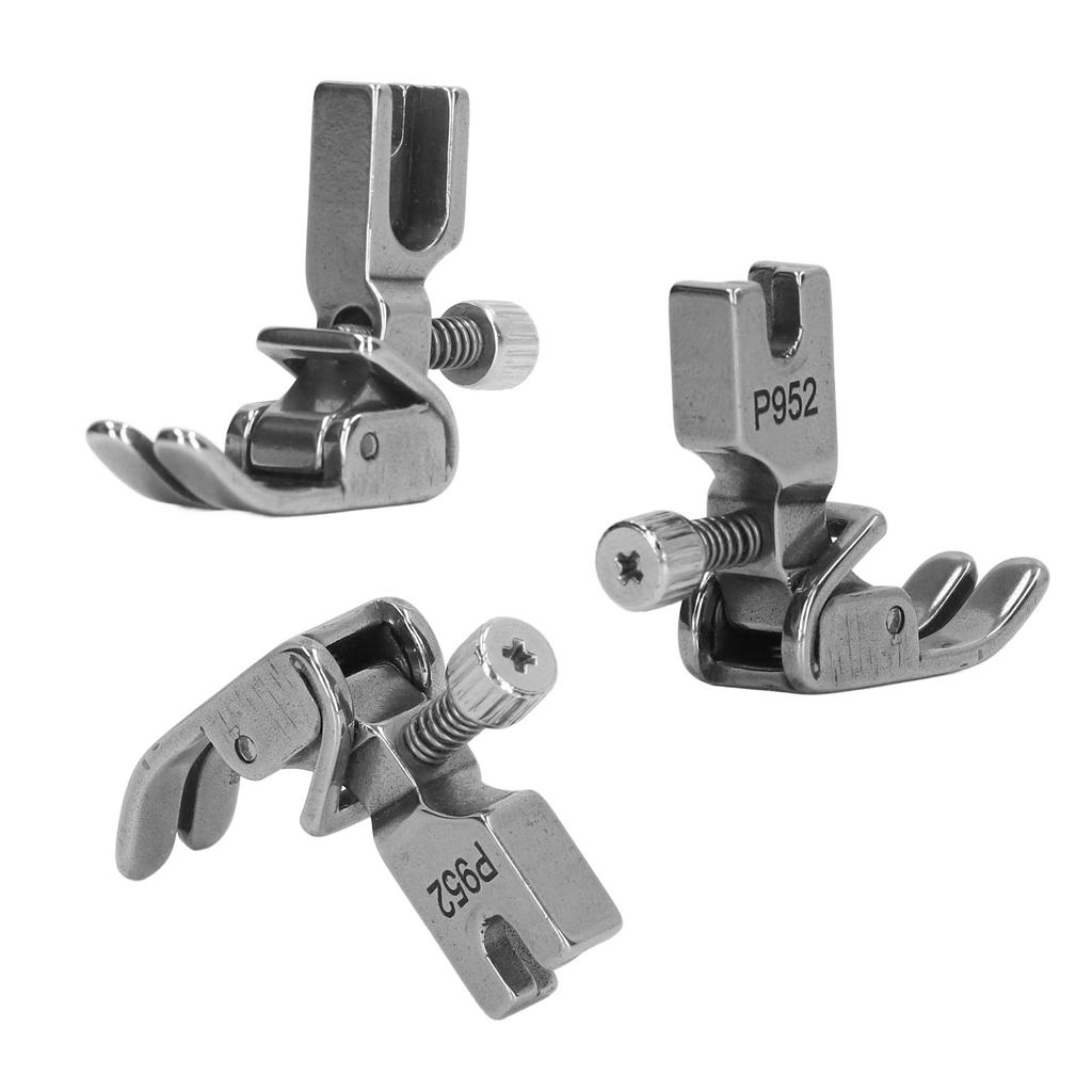 3pcs Shirring Foot Adjustable Distance Glossy Appearance Steel Sewing Presser Foot for Industrial