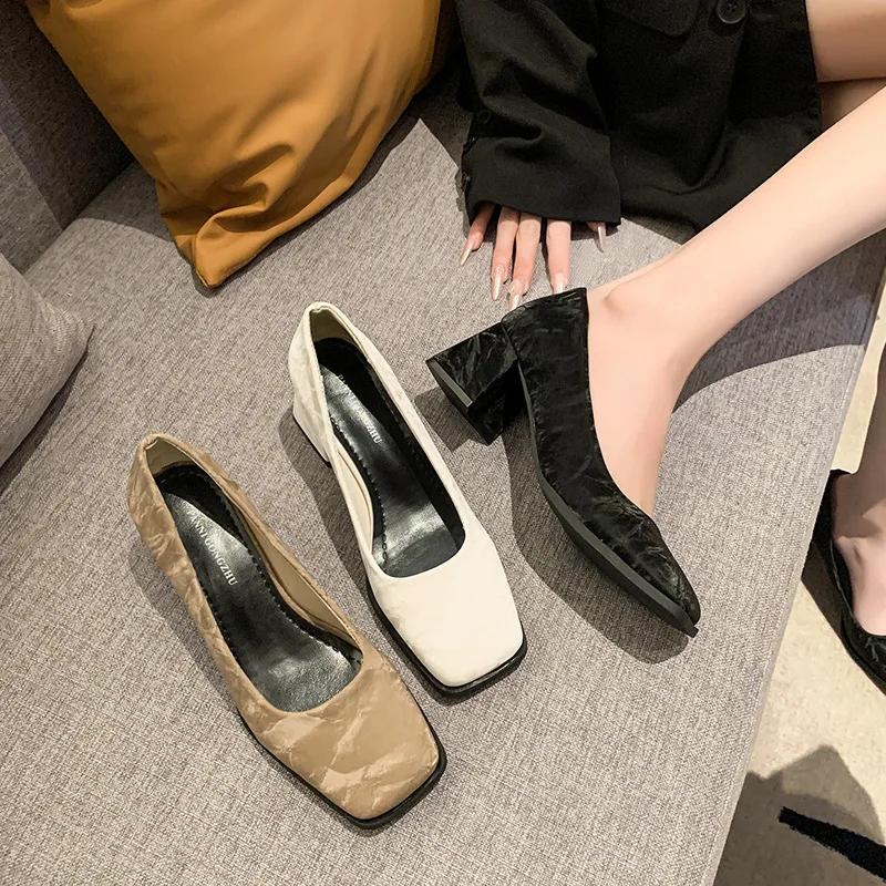 Fashion Hot Selling Women Shallow Shoes Fashion Heeled Shoes Cozy Walking Shoes Woman Sandals 2025 Designer Trend Brand Female Zapatos
