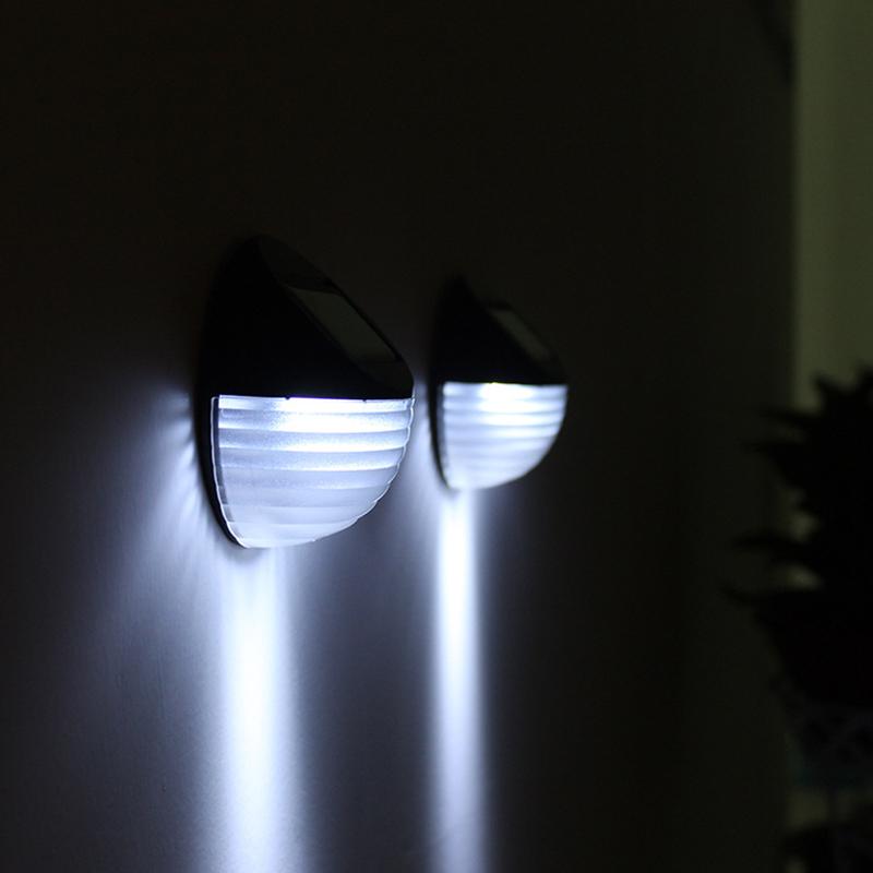 6LED Außen Solarbetriebene Zaunleuchte Garten Landschaftslicht Dekoration