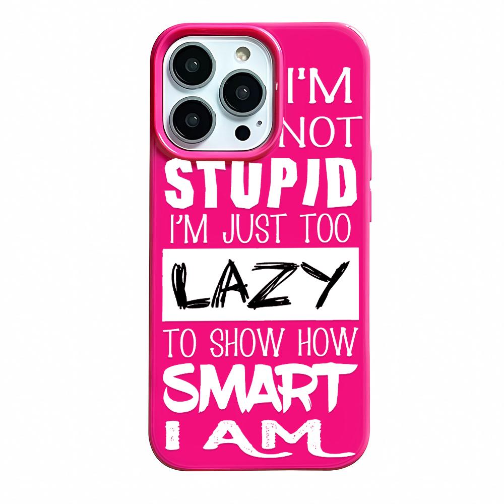 Inspirierendes englisches Handyhülle für iPhone 16 15 14 13 12 11 Pro XS Max X XR 7 8 SE Jelly Farbe Stoßabsorbierende Handyhülle