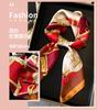 European and American Style Chain Small Square Scarf Simulation Silk Printing Silk Scarf Headscarf Women's Spring and Summer Scarf Neck Protection Sca