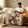 Men's Christmas Print Sleep Pants for Fall and Winter Comfort Wear