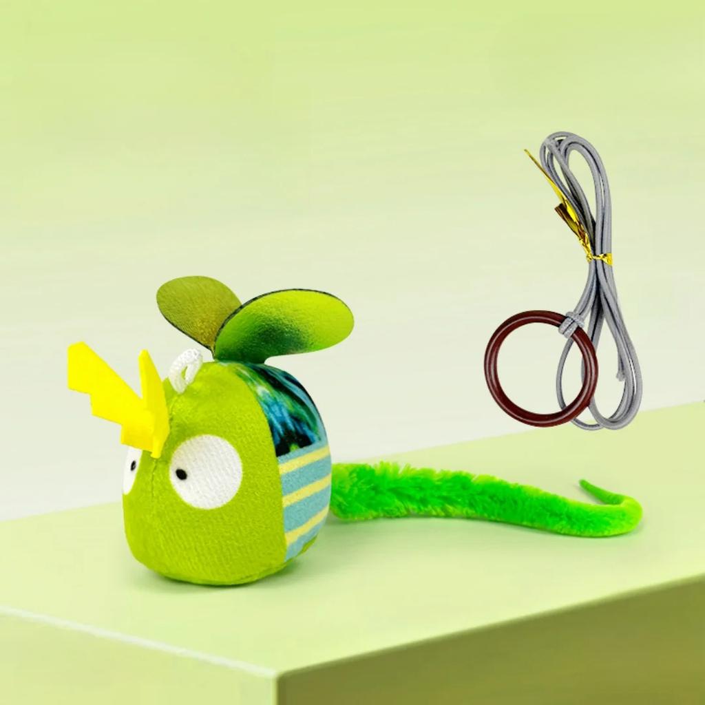 Pet Plush Sounding Toy Hanging Plush Ball Simulation Insect Creative Cat Toy Bite-resistant