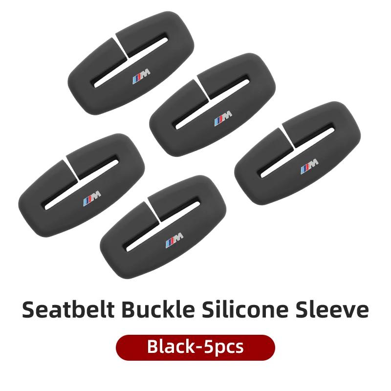 Car Sticker 2025 Hot Silicone Anti Scratch Car Seat Belt Clip Protector Buckle Lock Cover For BMW X1 X2 X3 X5 E46 E90 E70 F20 E6