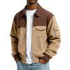 Men's Solid Color Pocket Zipper Jacket Men's Sports Large Size Casual Jacket