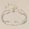 Rosa Zirkon Kirschblüten-Schleifenarmband Elegante Strass-Blumenkette Leichtes Romantisches Design Geschenk für Frauen Zarter Alltags Schmuck