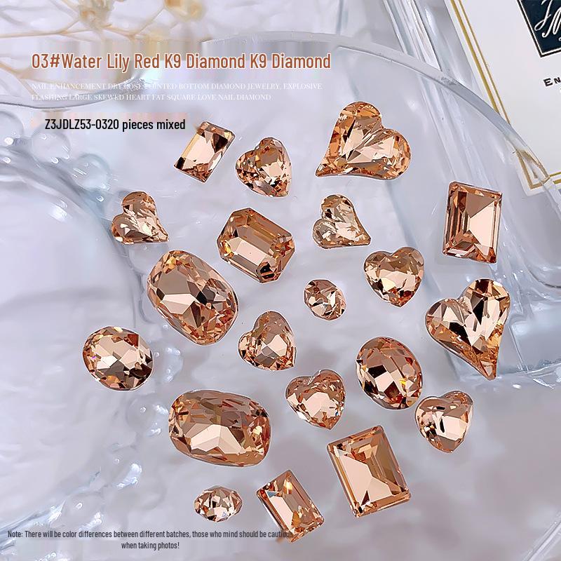 2025 Super Shiny Nail Art Rhinestones - 9 Mixed Small Diamond Decorations