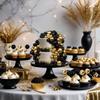 20/30Pcs Cake Balls Decoration Gilded Black Happy Birthday Foam Ball Cake Stickers Party Mother's Day Decor DIY Wedding Decor