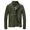 Men's Autumn and Winter New PU Leather Men's Jacket Washed and Velvet Motorcycle Leather Jacket