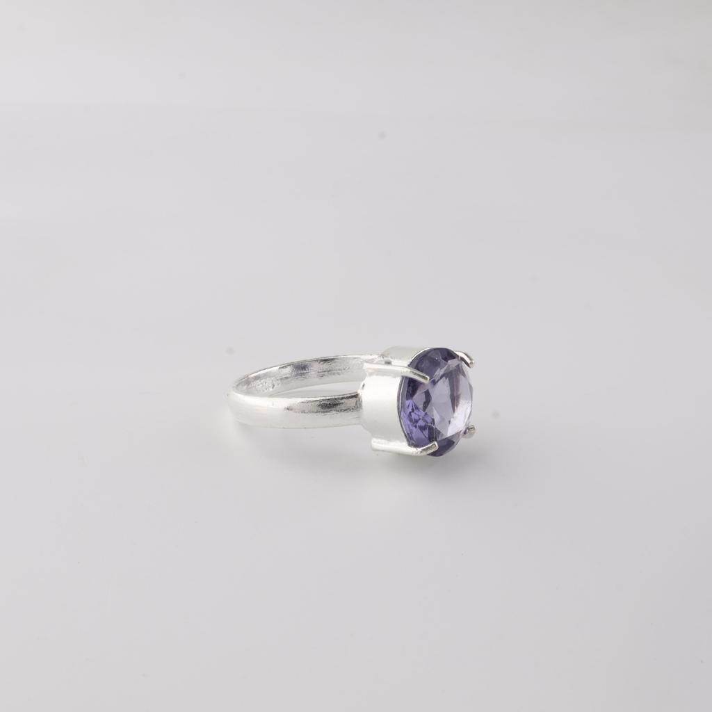 Iolite Gemstone 925 Sterling Silver Statement Designer RING For Birthday Gift RR-72-1