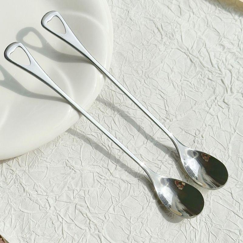 Edelstahl Herz Design Schöpfkelle Kaffee Tee Mischlöffel Besteck Dessertlöffel Trinkwerkzeuge