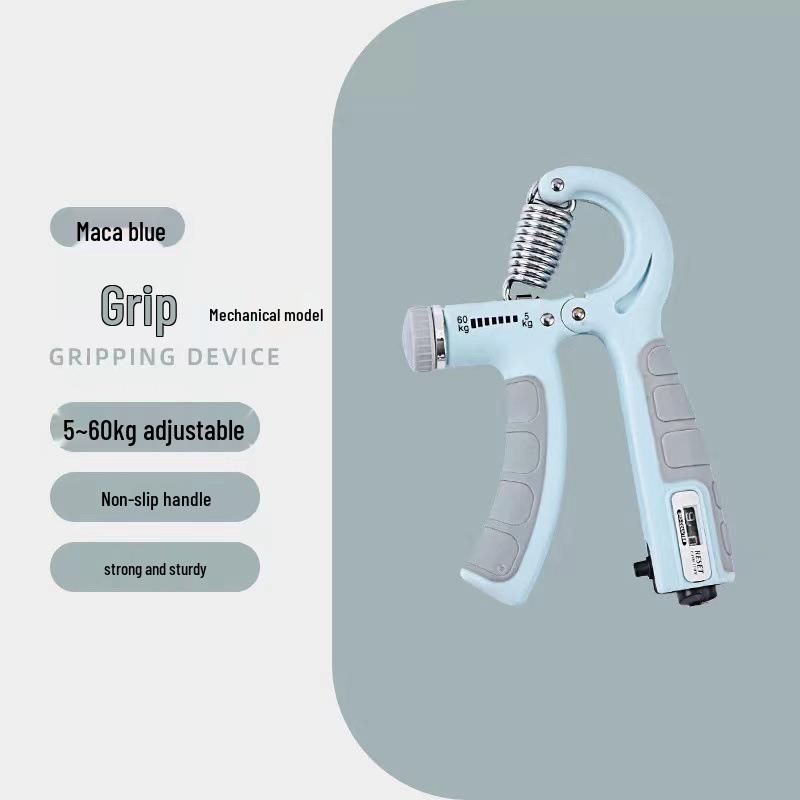 Adjustable Grip Strength Trainer (5-100kg) with Counter for Finger & Arm Muscle Training for Adults & Students