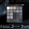 25-Farben Schwarz Matt & Schimmer Lidschattenpalette Hochpigmentiert, Langhaftend, Wasserdicht, Smokey & Glitzerndes Gothic-Make-up für Verführerische Augen