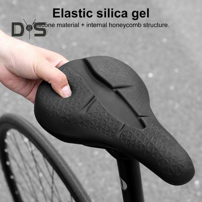 Bike Seat Cover Ultralight Breathable Elastic Silicone Shock Absorbing MTB Road Mountain Cycling Bicycle Saddle Cushion Bicycle Accessories
