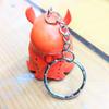 Dumbbell Octopus Fishing Figure Keychain Strap Good Luck for Big Catch Keyring in length - Aquarium-themed, Realistic, PVC, Cute, - 4.5cm