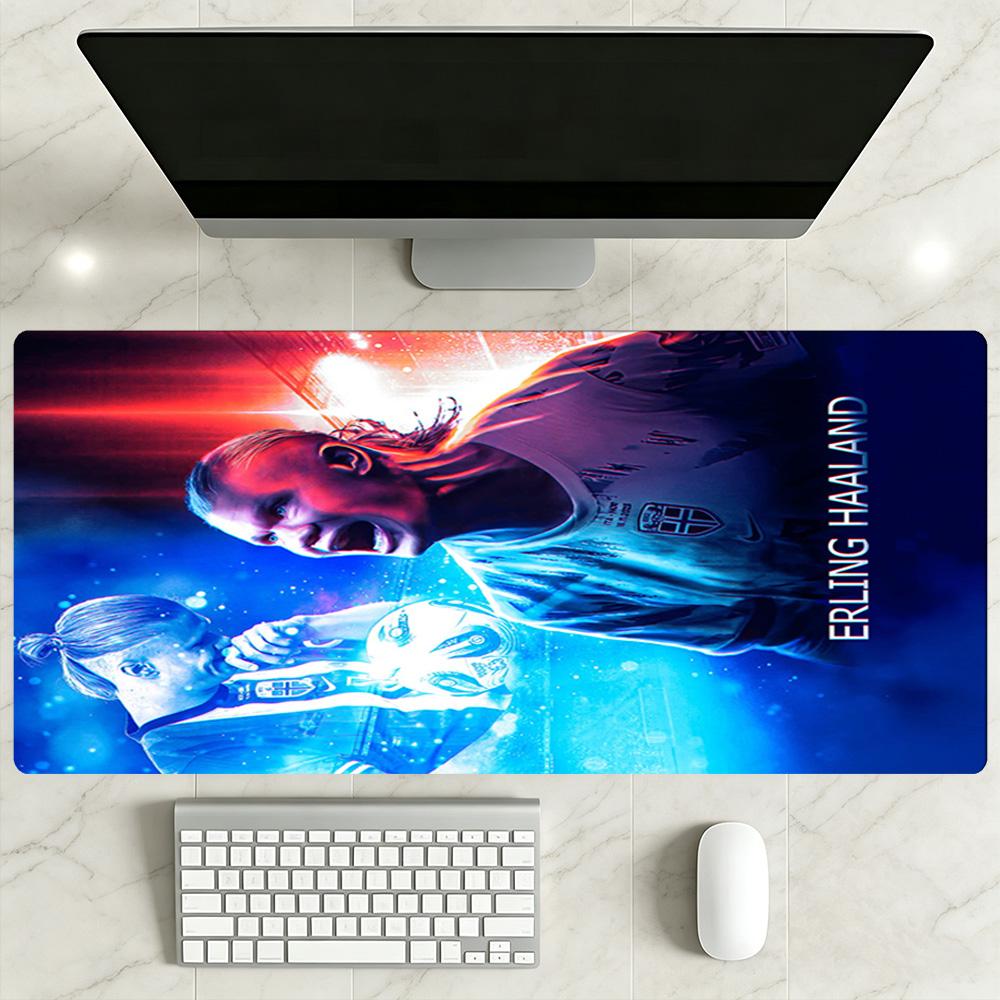 Haaland Large Mouse Pad Gaming Laptop Mouse Pad Office Mouse Mats Non-Slip Rubber Base Office and Gaming Desk Decoration
