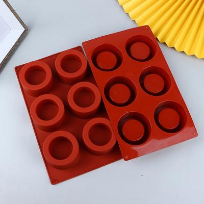 1Pc 6 Hole Round Cake Mold Cake Decorating Silicone Mold DIY Cakes Baking Tools Mousse Soap Molds 3D Cake Tray Baking Pan