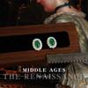 Mini emerald zircon stud earrings retro court temperament earrings