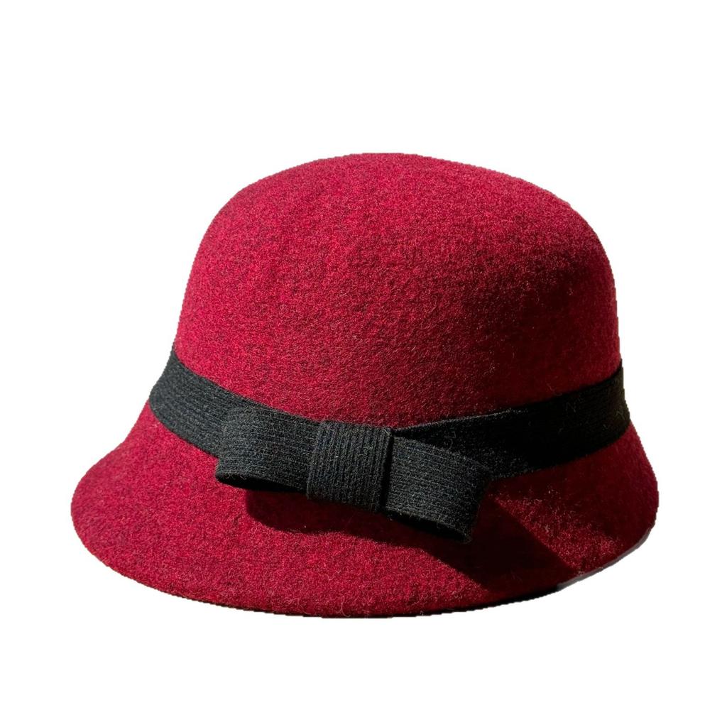 Neuer Fischerhut aus britischer Wolle für Damen Winter Modischer Tochterhut Gesicht Zeigender Kaschmir-Beckenhut Temperamenthut