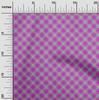 oneOone Cotton Flex Medium Blue Fabric Check Sewing Fabric By The Yard Printed Diy Clothing Sewing Supplies 40 Inch