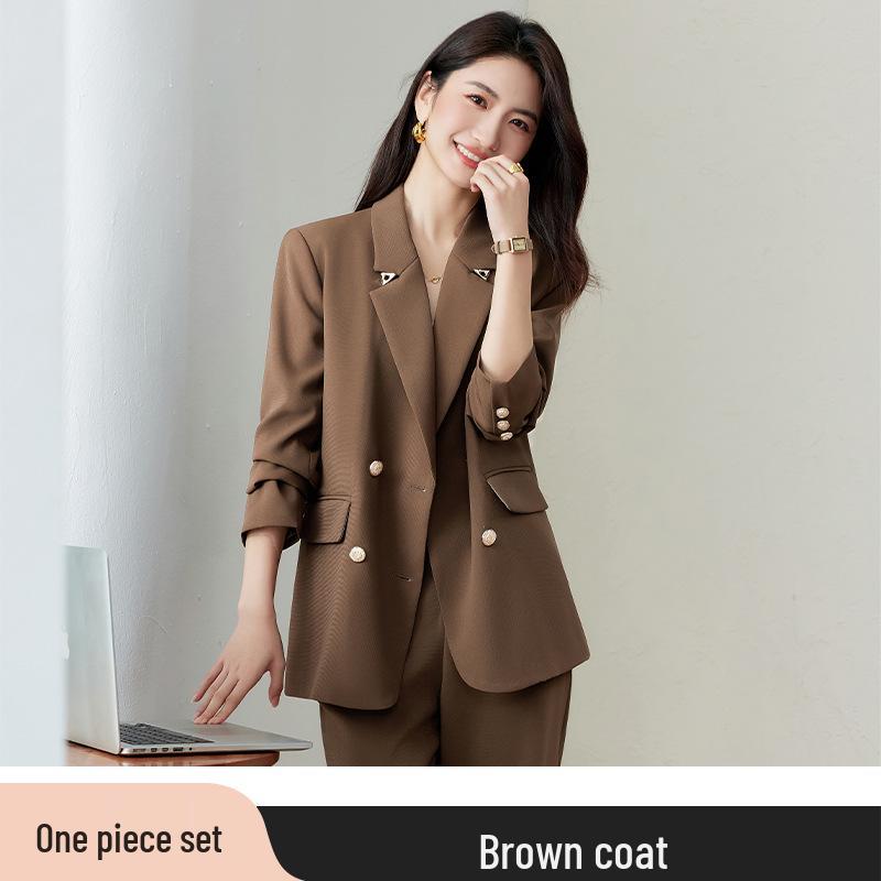 Women's High-End White Loose Silhouette Suit Set, 2025 Spring/Autumn Collection