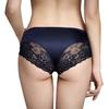 BUZZxSELECTION Seamless Underwear with Lace Stylish for TV013 Size T-Back Back, Women, (01 Navy, L)