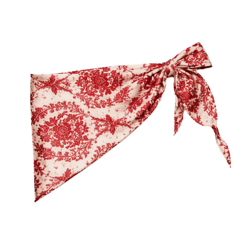 

Floral Print Triangle Scarf Imitation Silk Belt Scarf Personality Waist Scarf Women Style D