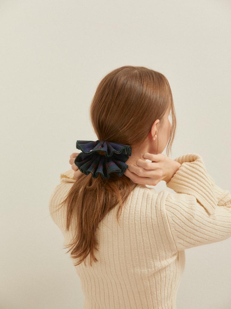 Favorite Noun Check Scrunchie_03_Blue