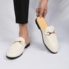 Móda 2025 Nové Originální Designové Letní Ploché Boty Kůže Pánské Nazouváky Pánské Univerzální Pantofle Retro Měkké Protiskluzové Ležérní Boty pro Muže