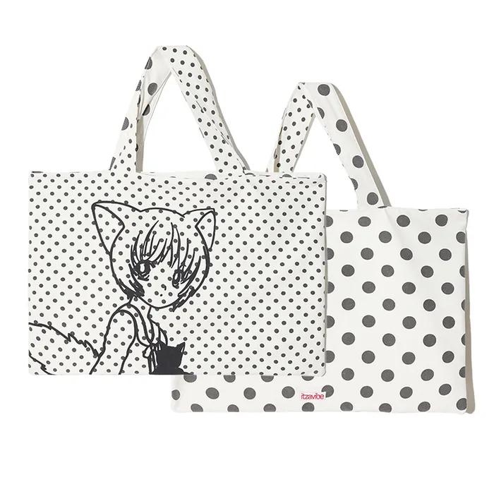 CAT GIRL DOT REVERSIBLE BAG