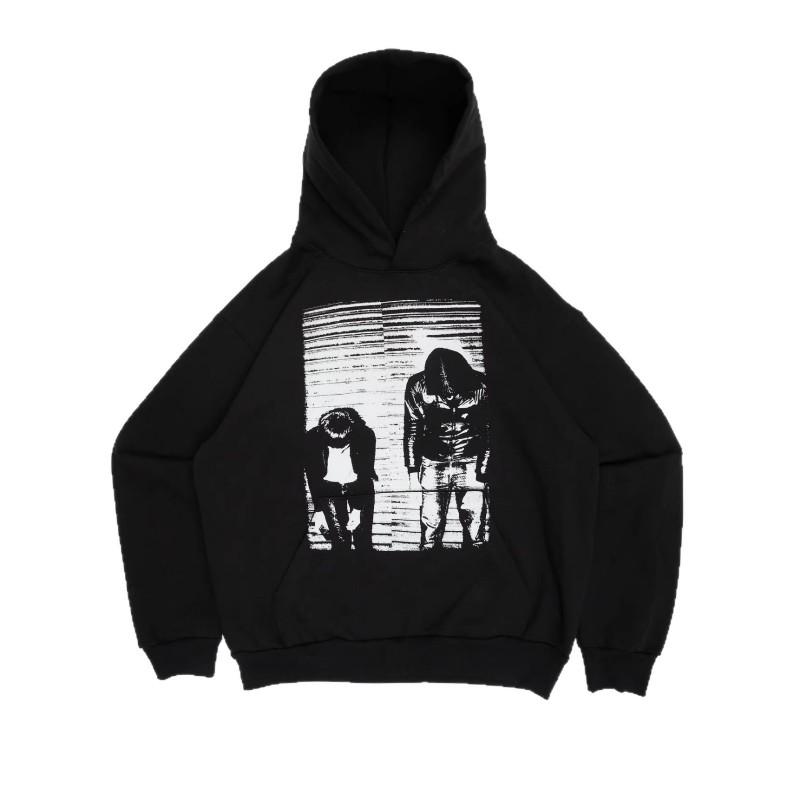 Y2K Graphic Print Hoodie Streetwear Long Sleeve Pullover Sweatshirt Teens Young Adults