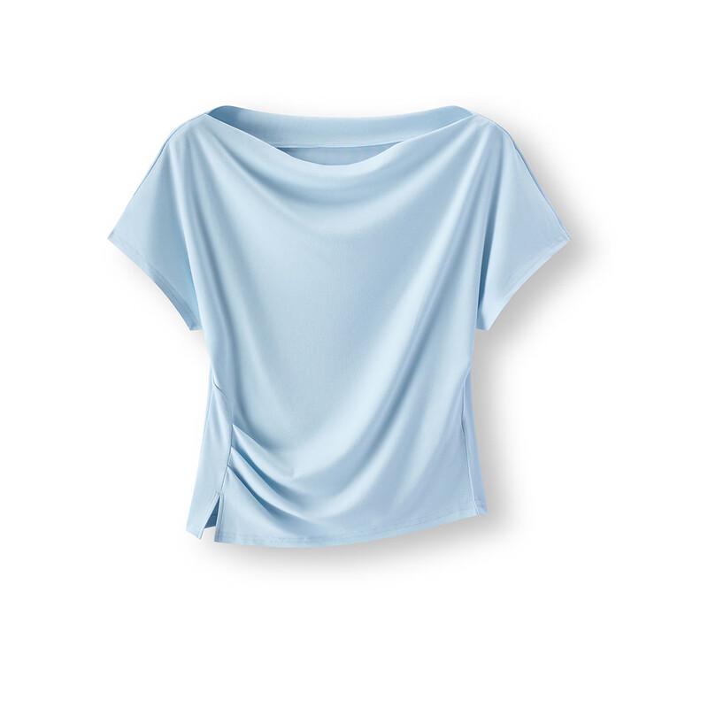 Dámské letní úzké tričko Semir s plisovaným výstřihem