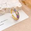 Ring ins fashion color drip opening adjustable ring Maillard style enamel color retro fashion ring
