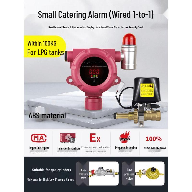 MDNG Baorui Commercial Gas Leak Detector with Auto Shut-off Valve CN plug (adapter included)