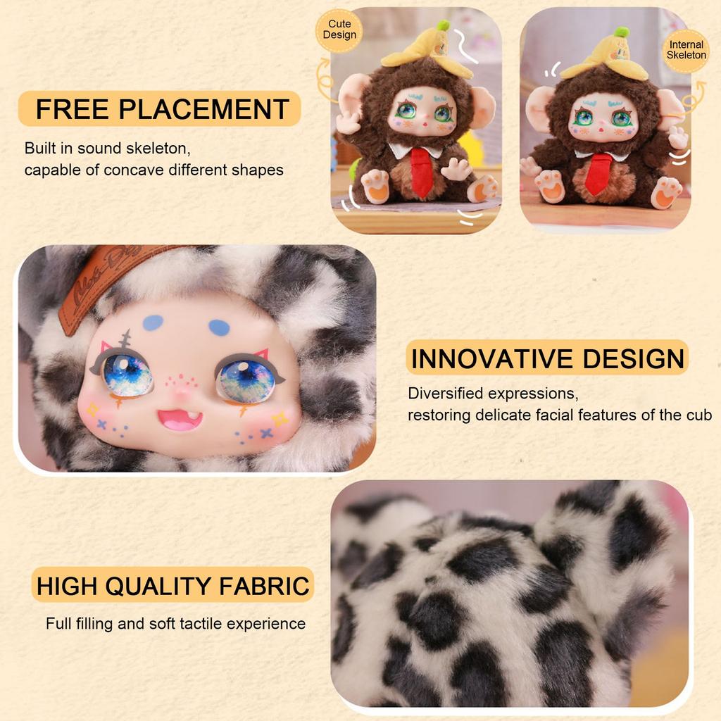 Cute Vinyl Plush Figures, Take A Of Bear Series Plush Doll, Kawaii Collectible Toys Figure Mystery Box For Birthday Gifts, Single Box