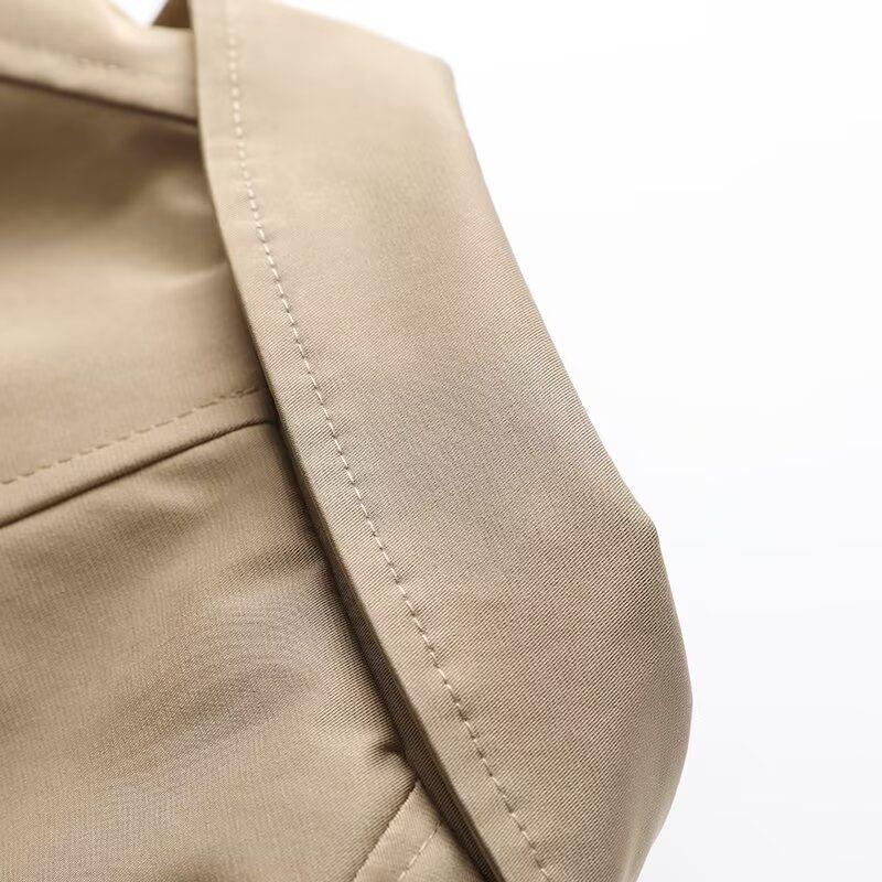 Kaslead New Arrival Women's Fashion Style Stylish Simple and Versatile Casual Single-Breasted Trench Coat Outwear