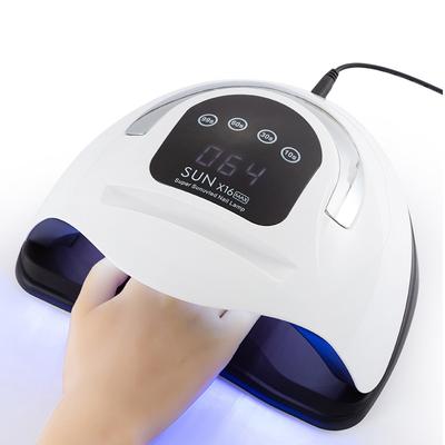 320W UV LED Nail Lamp Faster Gel Polish Drying Light for Hands & Feet With Portable Handle 4 Timers & Auto Sensor for Home Use