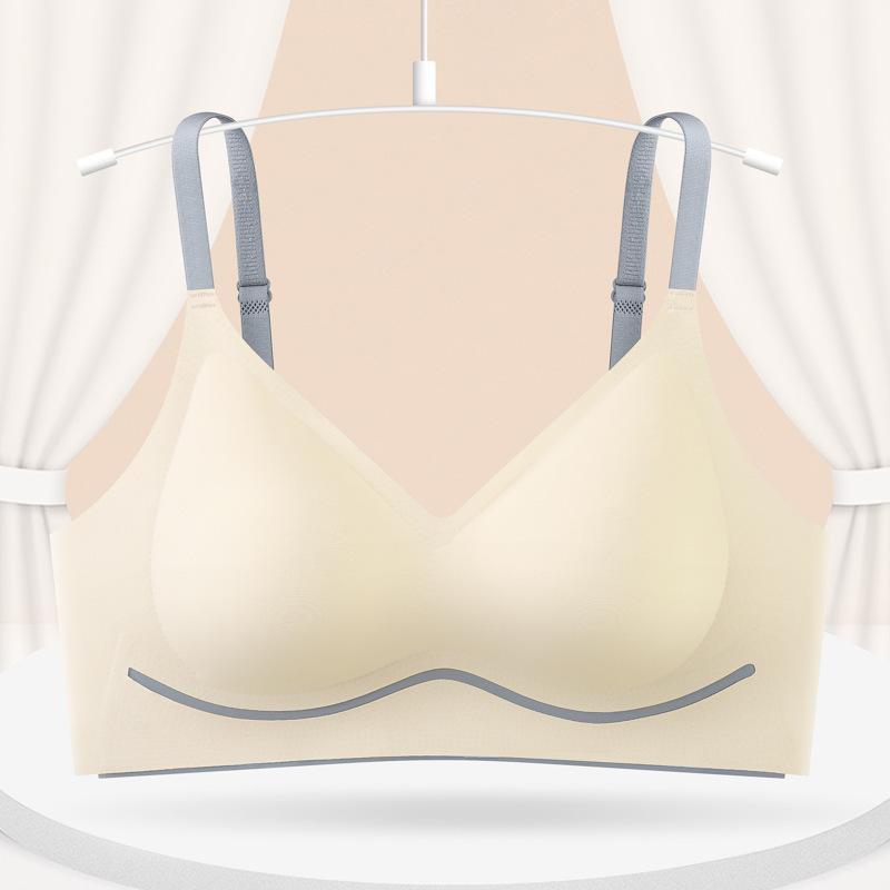 Traceless Underwear Women's Thin Styles Gather Large Breasts and Show Small Breasts To Prevent Sagging Women's Small Breasts Without Steel Rings