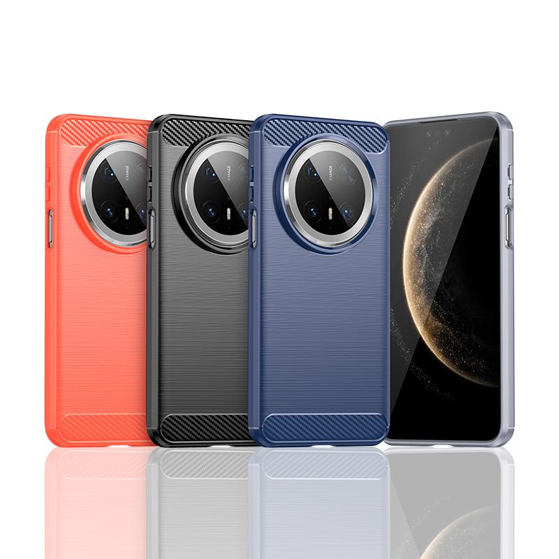 For Huawei Mate 70 Pro Case Cover Huawei Mate 70 Pro Capas New Back Bumper Armor Soft TPU Carbon Fiber Fundas Huawei Mate 70 Pro