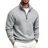 Men's Fleece Half Zip Sweatshirt Stand Collar Relaxed Fit Outdoor Casual Pullover