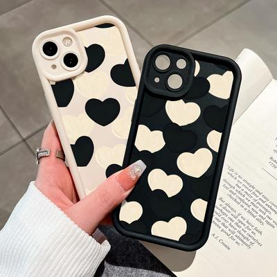 Lovers Love Heart Square Ladder Funda de silicona para teléfono Realme OPPO Reno VIVO Infinix Tecno Oneplus Cubierta completa Cámara Funda de goma a prueba de golpes