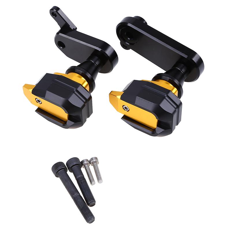 Black/Gold Motorcycle Frame Sliders Anti Crash Protect Pads Fit For Kawasaki ZX6R 2009 2010 2011 2012