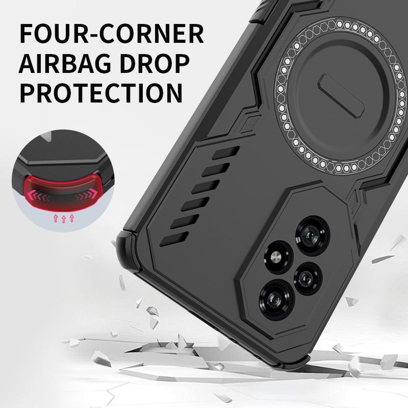 KEYSION Hollow Heat Dissipation Case for HONOR 200 5G Magnetic Cooling Shockproof Phone Back Cover for Huawei Honor 200 Lite 5G