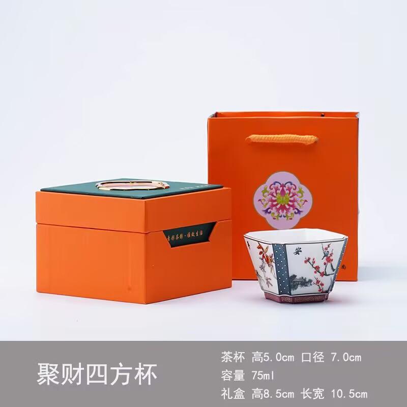 Дэхуа Белый Фарфор Мастер Чашка Одинарная Чашка Набор для Чая Кунг-Фу Маленькая Чайная Чашка Персональная Специальная Шестигранная Чашка Керамическая Чайная Чашка Подарочная Коробка