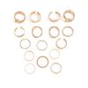 16-Piece Gothic Cross Adjustable Multi-Joint Ring Set for Women