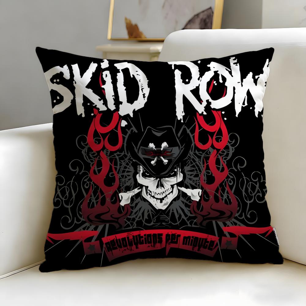 classic band Skid Row Cushion Cover Soft & Easy-Wash Pillow Case – Versatile for Couch, Bed, Travel and Office