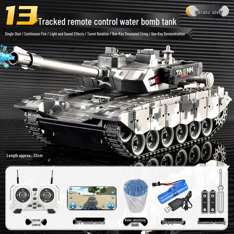 Rechargeable Action Remote Control Tank Car for Kids with Firing Cannon Model